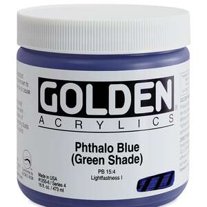 Golden Heavy Body Akrilik Boya 473 Ml Seri 4 Phthalo Blue Green Shade - Thumbnail
