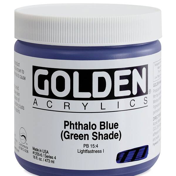 Golden Heavy Body Akrilik Boya 473 Ml Seri 4 Phthalo Blue Green Shade