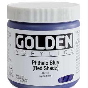 Golden Heavy Body Akrilik Boya 473 Ml Seri 4 Phthalo Blue Red Shade - Thumbnail