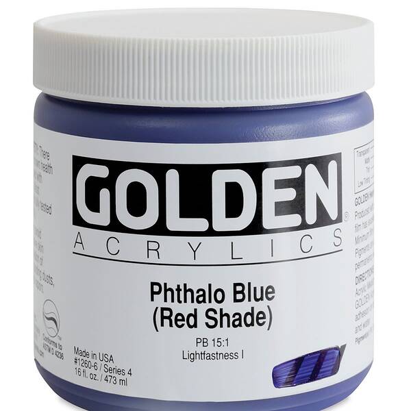 Golden Heavy Body Akrilik Boya 473 Ml Seri 4 Phthalo Blue Red Shade