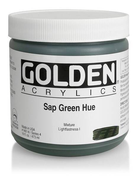 Golden Heavy Body Akrilik Boya 473 Ml Seri 4 Sap Green Hue - 3