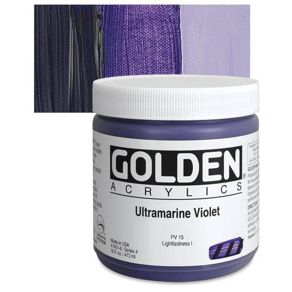 Golden Heavy Body Akrilik Boya 473 Ml Seri 4 Ultramarine Violet - 1