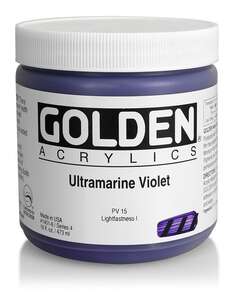 Golden Heavy Body Akrilik Boya 473 Ml Seri 4 Ultramarine Violet - 3