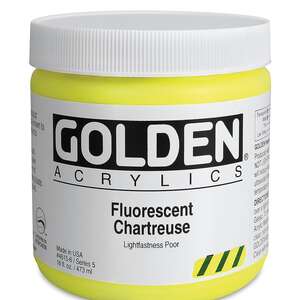 Golden Heavy Body Akrilik Boya 473 Ml Seri 5 Fluorescent Chartreuse - 3