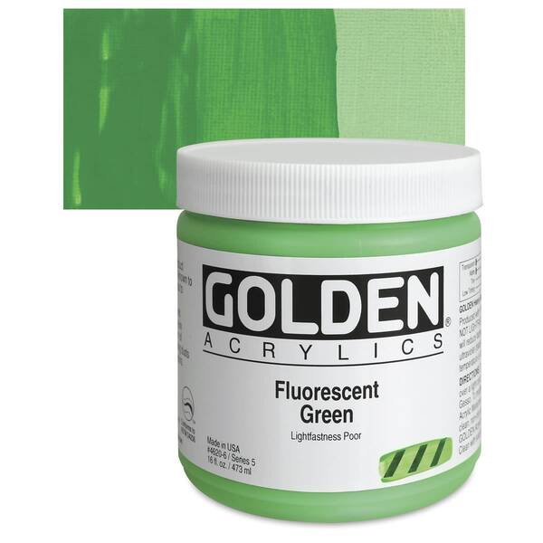 Golden Heavy Body Akrilik Boya 473 Ml Seri 5 Fluorescent Green