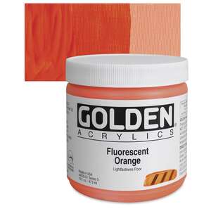 Golden Heavy Body Akrilik Boya 473 Ml Seri 5 Fluorescent Orange - Thumbnail