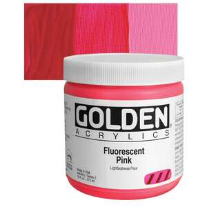 Golden Heavy Body Akrilik Boya 473 Ml Seri 5 Fluorescent Pink - 1