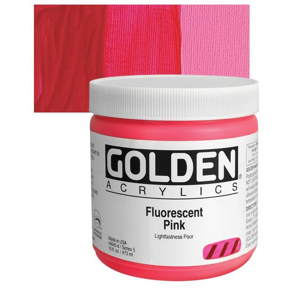Golden Heavy Body Akrilik Boya 473 Ml Seri 5 Fluorescent Pink