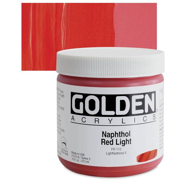 Golden Heavy Body Akrilik Boya 473 Ml Seri 5 Naphthol Red Light