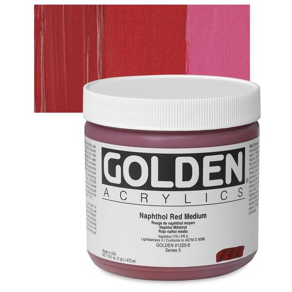 Golden Heavy Body Akrilik Boya 473 Ml Seri 5 Naphthol Red Medium - 1