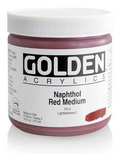Golden Heavy Body Akrilik Boya 473 Ml Seri 5 Naphthol Red Medium - Thumbnail