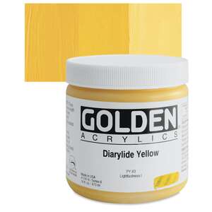 Golden - Golden Heavy Body Akrilik Boya 473 Ml Seri 6 Diarylide Yellow