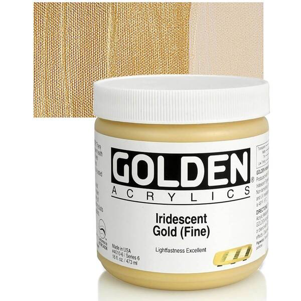 Golden Heavy Body Akrilik Boya 473 Ml Seri 6 Iridescent Gold Fine - 1