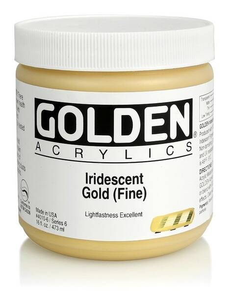 Golden Heavy Body Akrilik Boya 473 Ml Seri 6 Iridescent Gold Fine - 3