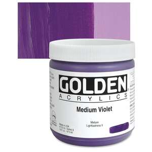 Golden Heavy Body Akrilik Boya 473 Ml Seri 6 Medium Violet - 1