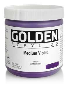 Golden Heavy Body Akrilik Boya 473 Ml Seri 6 Medium Violet - Thumbnail