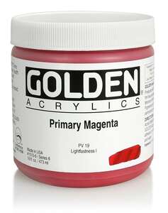 Golden Heavy Body Akrilik Boya 473 Ml Seri 6 Primary Magenta - 3