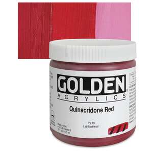 Golden Heavy Body Akrilik Boya 473 Ml Seri 6 Quinacridone Red - 1