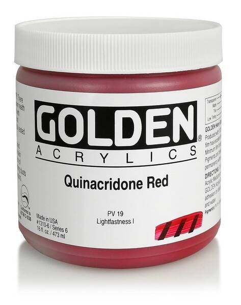 Golden Heavy Body Akrilik Boya 473 Ml Seri 6 Quinacridone Red