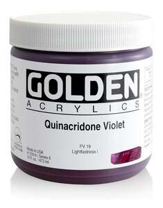 Golden Heavy Body Akrilik Boya 473 Ml Seri 6 Quinacridone Violet - Thumbnail