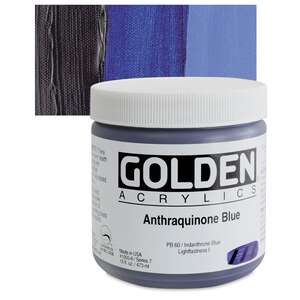 Golden Heavy Body Akrilik Boya 473 Ml Seri 7 Anthraquinone Blue - 1