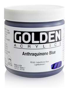 Golden Heavy Body Akrilik Boya 473 Ml Seri 7 Anthraquinone Blue - 3