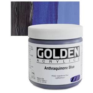 Golden - Golden Heavy Body Akrilik Boya 473 Ml Seri 7 Anthraquinone Blue