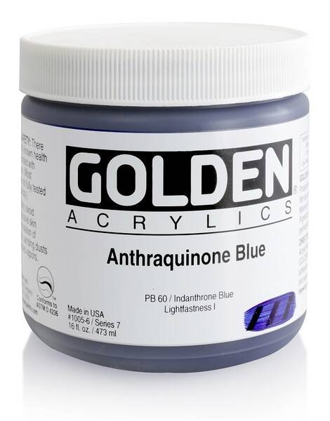 Golden Heavy Body Akrilik Boya 473 Ml Seri 7 Anthraquinone Blue