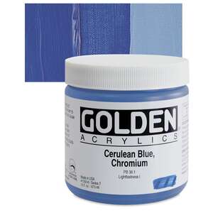 Golden - Golden Heavy Body Akrilik Boya 473 Ml Seri 7 Cerulean Blue Chromium