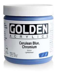 Golden Heavy Body Akrilik Boya 473 Ml Seri 7 Cerulean Blue Chromium - Thumbnail