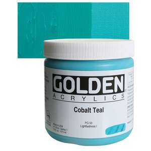 Golden Heavy Body Akrilik Boya 473 Ml Seri 7 Cobalt Teal - 1