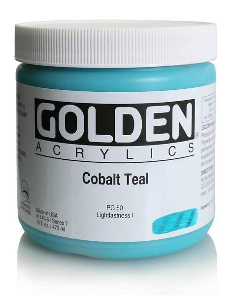 Golden Heavy Body Akrilik Boya 473 Ml Seri 7 Cobalt Teal - 3