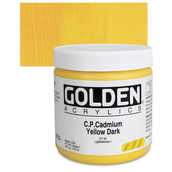 Golden Heavy Body Akrilik Boya 473 Ml Seri 7 C.P. Cadmium Yellow Dark - 1