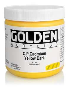 Golden Heavy Body Akrilik Boya 473 Ml Seri 7 C.P. Cadmium Yellow Dark - 3