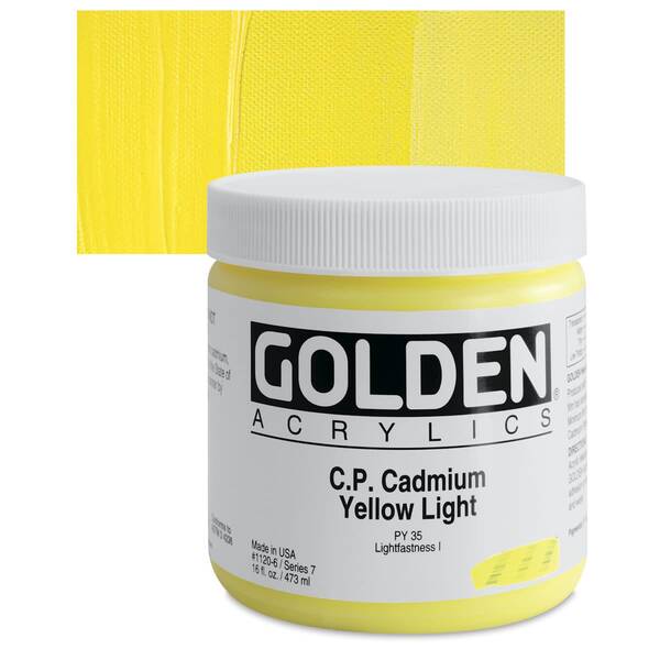 Golden Heavy Body Akrilik Boya 473 Ml Seri 7 C.P. Cadmium Yellow Light - 1