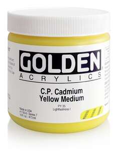 Golden Heavy Body Akrilik Boya 473 Ml Seri 7 C.P. Cadmium Yellow Medium - 3