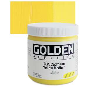 Golden - Golden Heavy Body Akrilik Boya 473 Ml Seri 7 C.P. Cadmium Yellow Medium