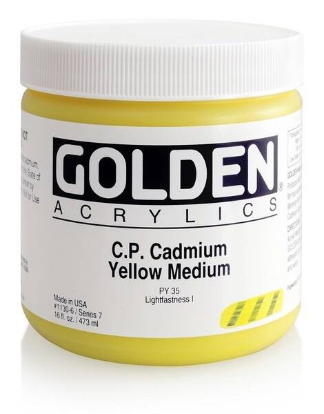 Golden Heavy Body Akrilik Boya 473 Ml Seri 7 C.P. Cadmium Yellow Medium
