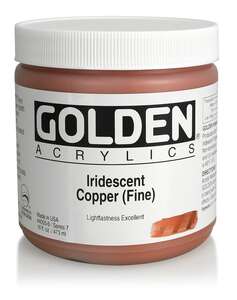 Golden - Golden Heavy Body Akrilik Boya 473 Ml Seri 7 Iridescent Copper Fine