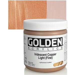 Golden Heavy Body Akrilik Boya 473 Ml Seri 7 Iridescent Copper Light Fine - 1