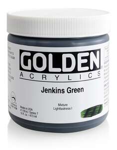 Golden Heavy Body Akrilik Boya 473 Ml Seri 7 Jenkins Green - Thumbnail