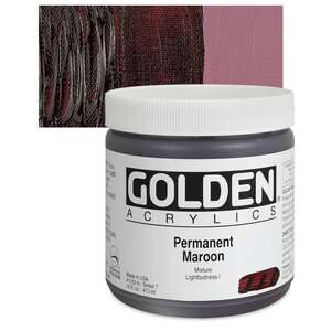 Golden Heavy Body Akrilik Boya 473 Ml Seri 7 Permanent Maroon - 1