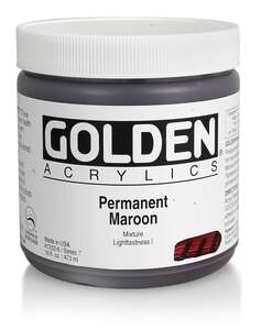 Golden Heavy Body Akrilik Boya 473 Ml Seri 7 Permanent Maroon - 3