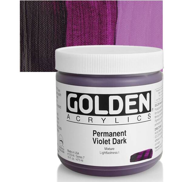 Golden Heavy Body Akrilik Boya 473 Ml Seri 7 Permanent Violet Dark - 1