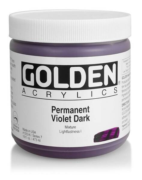 Golden Heavy Body Akrilik Boya 473 Ml Seri 7 Permanent Violet Dark - 3