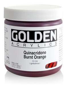 Golden Heavy Body Akrilik Boya 473 Ml Seri 7 Quinacridone Burnt Orange - 3