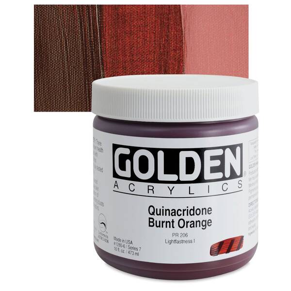 Golden Heavy Body Akrilik Boya 473 Ml Seri 7 Quinacridone Burnt Orange