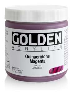 Golden Heavy Body Akrilik Boya 473 Ml Seri 7 Quinacridone Magenta - 3