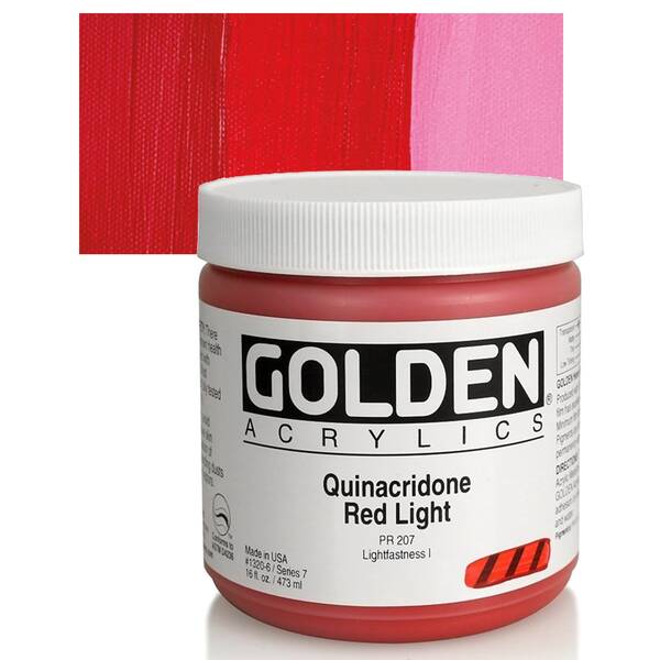 Golden Heavy Body Akrilik Boya 473 Ml Seri 7 Quinacridone Red Light - 1