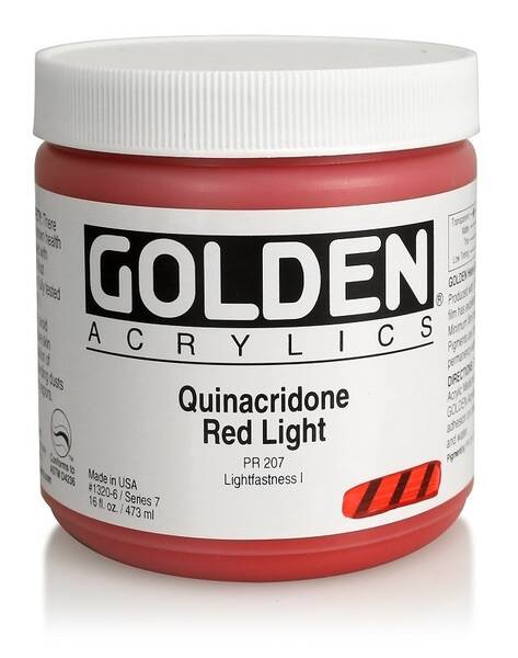 Golden Heavy Body Akrilik Boya 473 Ml Seri 7 Quinacridone Red Light - 3